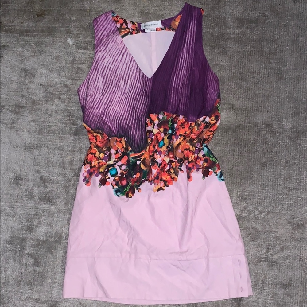 Gorgeous purple Misha Nonoo silky shirt ready for work or play!